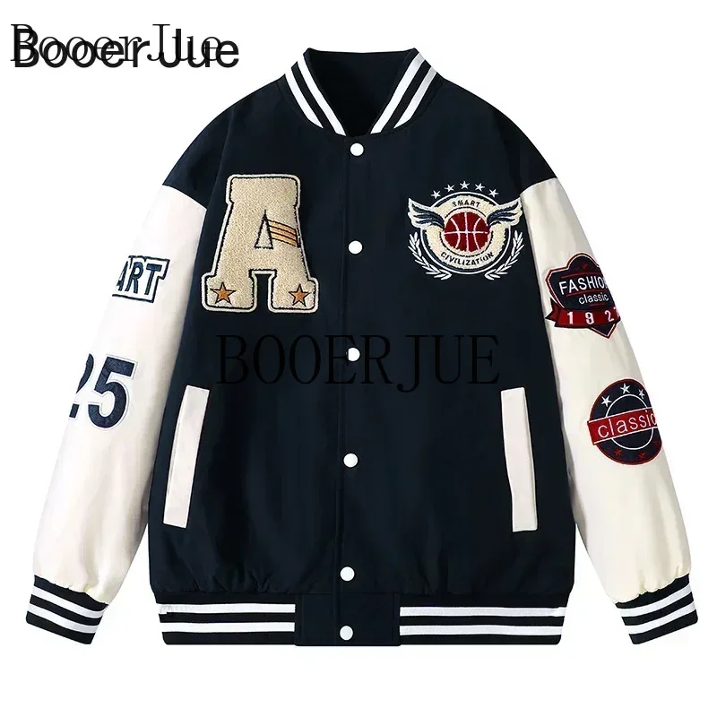 Streetwear Brand Jacket - Blouson Bomber Unisexe en Similicuir avec