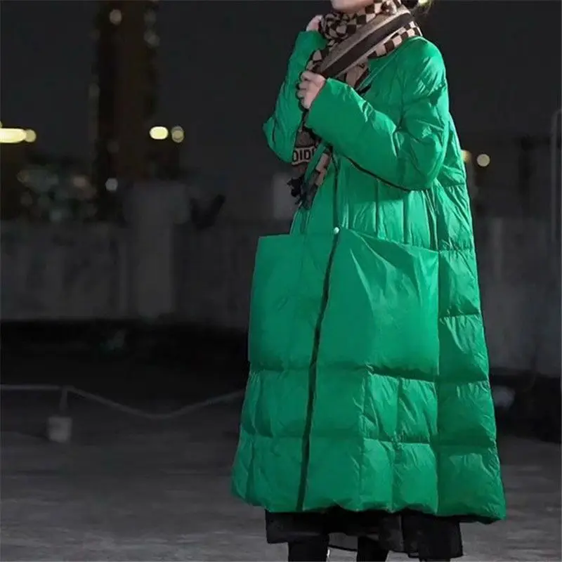Streetwear Brand Jacket - Doudoune longue surdimensionnée pour femme, manches